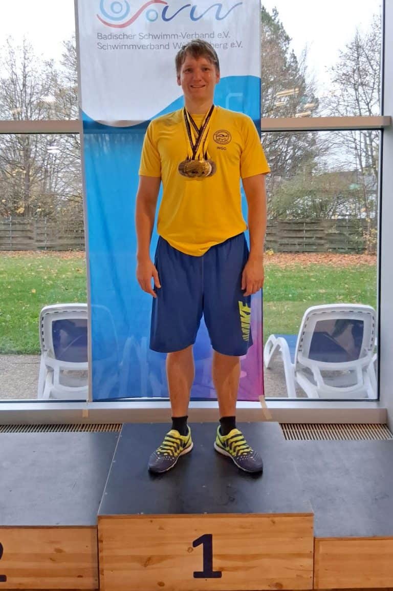 Ingo Gerhold glänzt bei Masters-Meisterschaften – Drei Gold- und drei Silbermedaillen für den Oberkochener Schwimmer